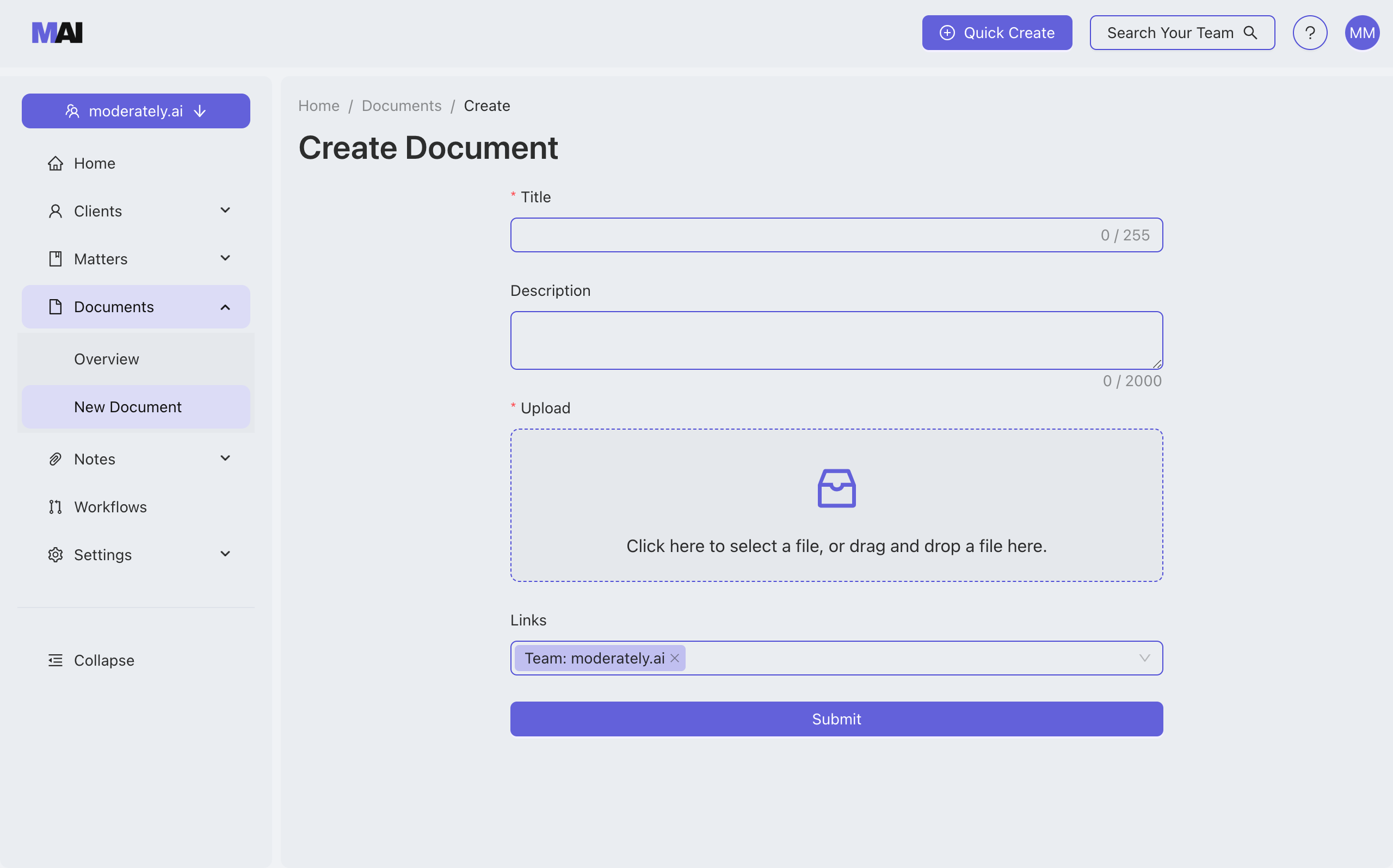Document and Note Integration